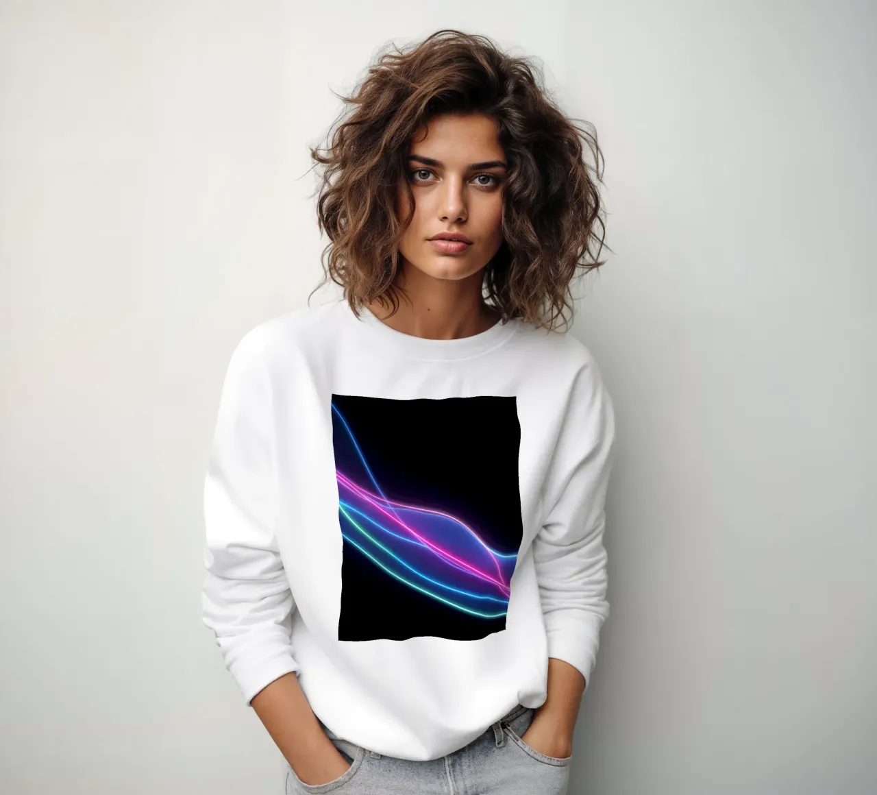 fond abstrait avec des lignes colorées et fluides, des vagues sweat de DesignDoodle