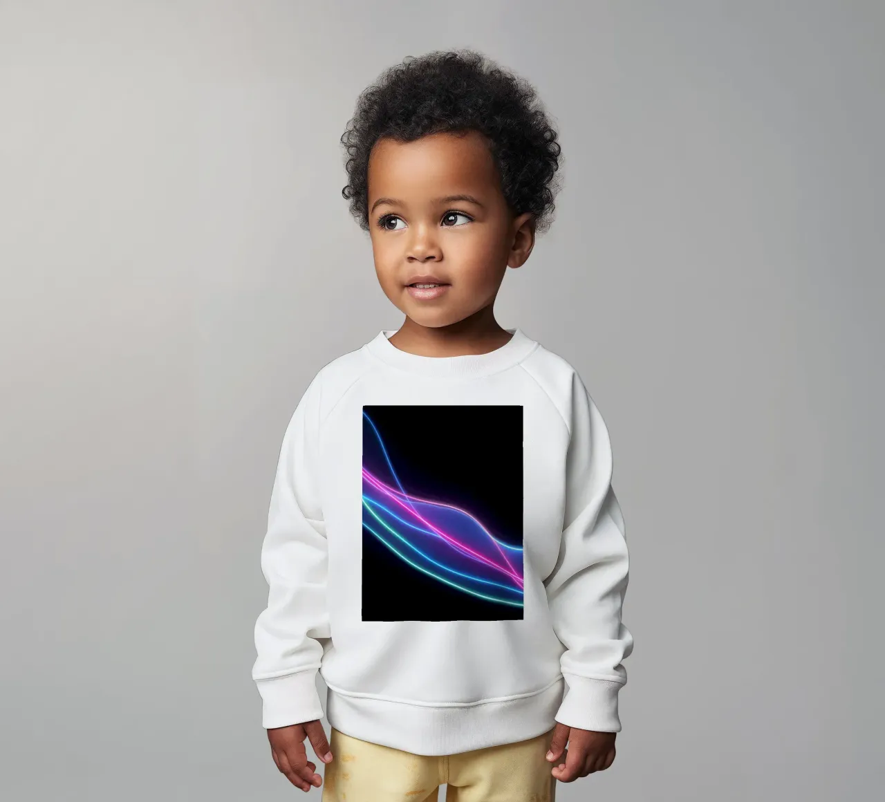 Sfondo astratto con linee colorate e fluide, onde felpa neonato da DesignDoodle