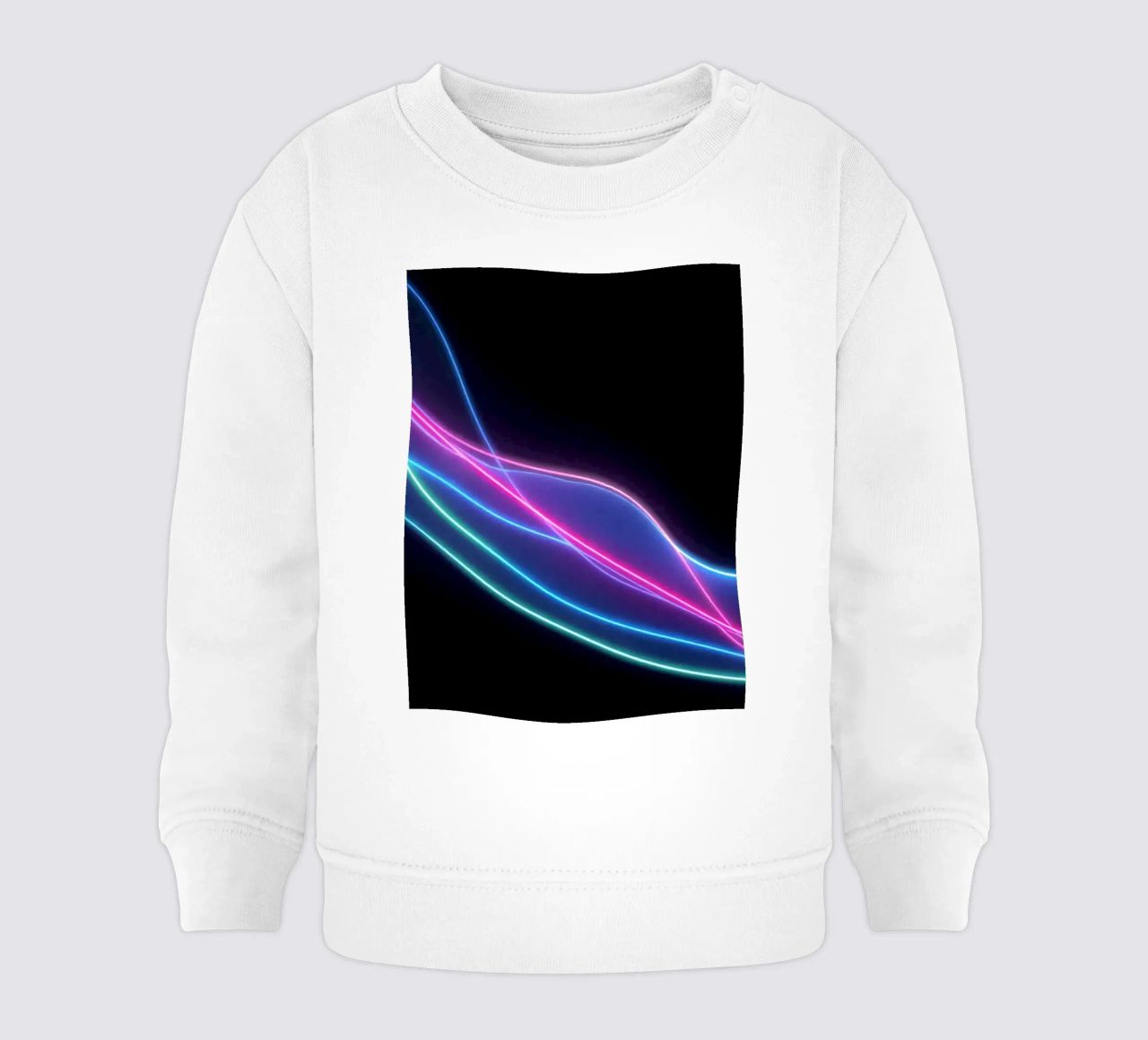 Sfondo astratto con linee colorate e fluide, onde felpa neonato da DesignDoodle