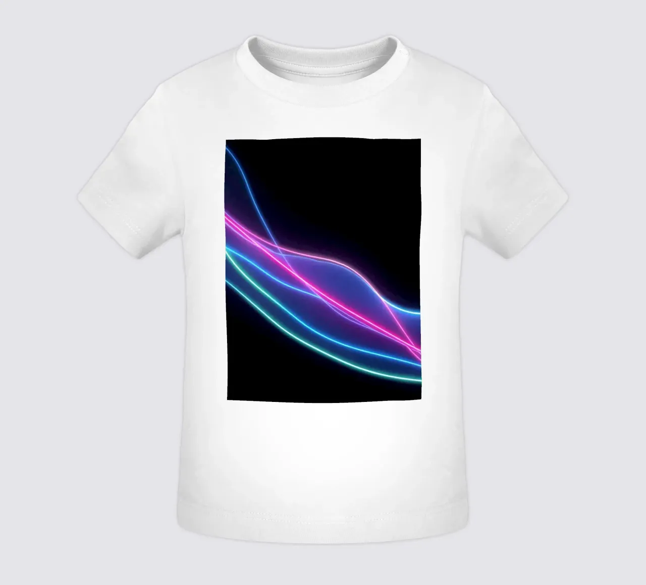 Sfondo astratto con linee colorate e fluide, onde maglietta neonato da DesignDoodle
