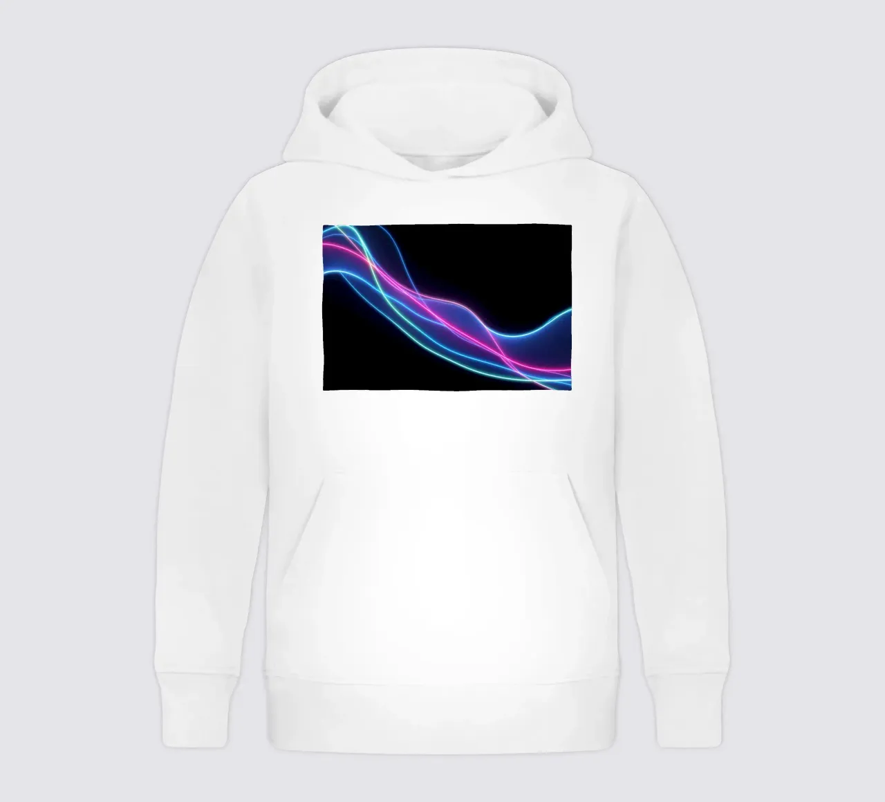 Sfondo astratto con linee colorate e fluide, onde felpa bambino con cappuccio da DesignDoodle