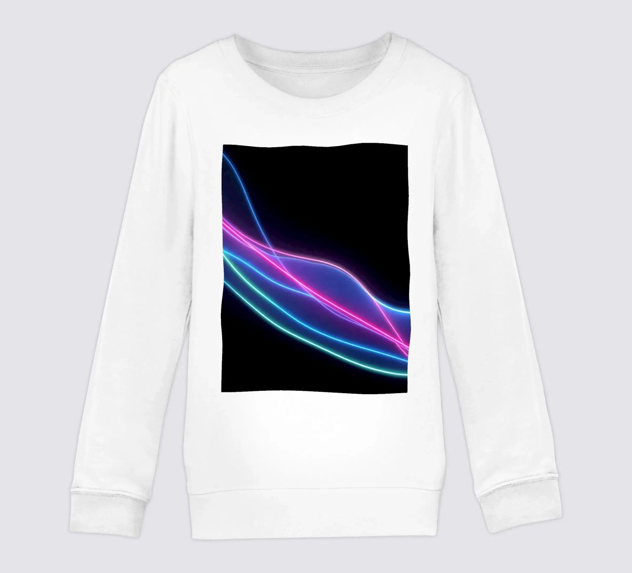 Sfondo astratto con linee colorate e fluide, onde felpa bambino da DesignDoodle