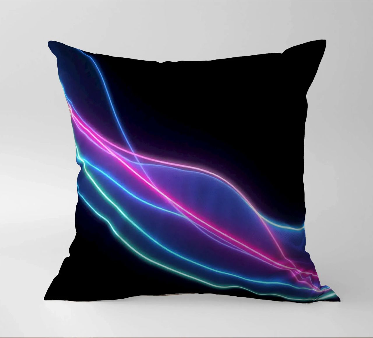 Sfondo astratto con linee colorate e fluide, onde cuscino da DesignDoodle