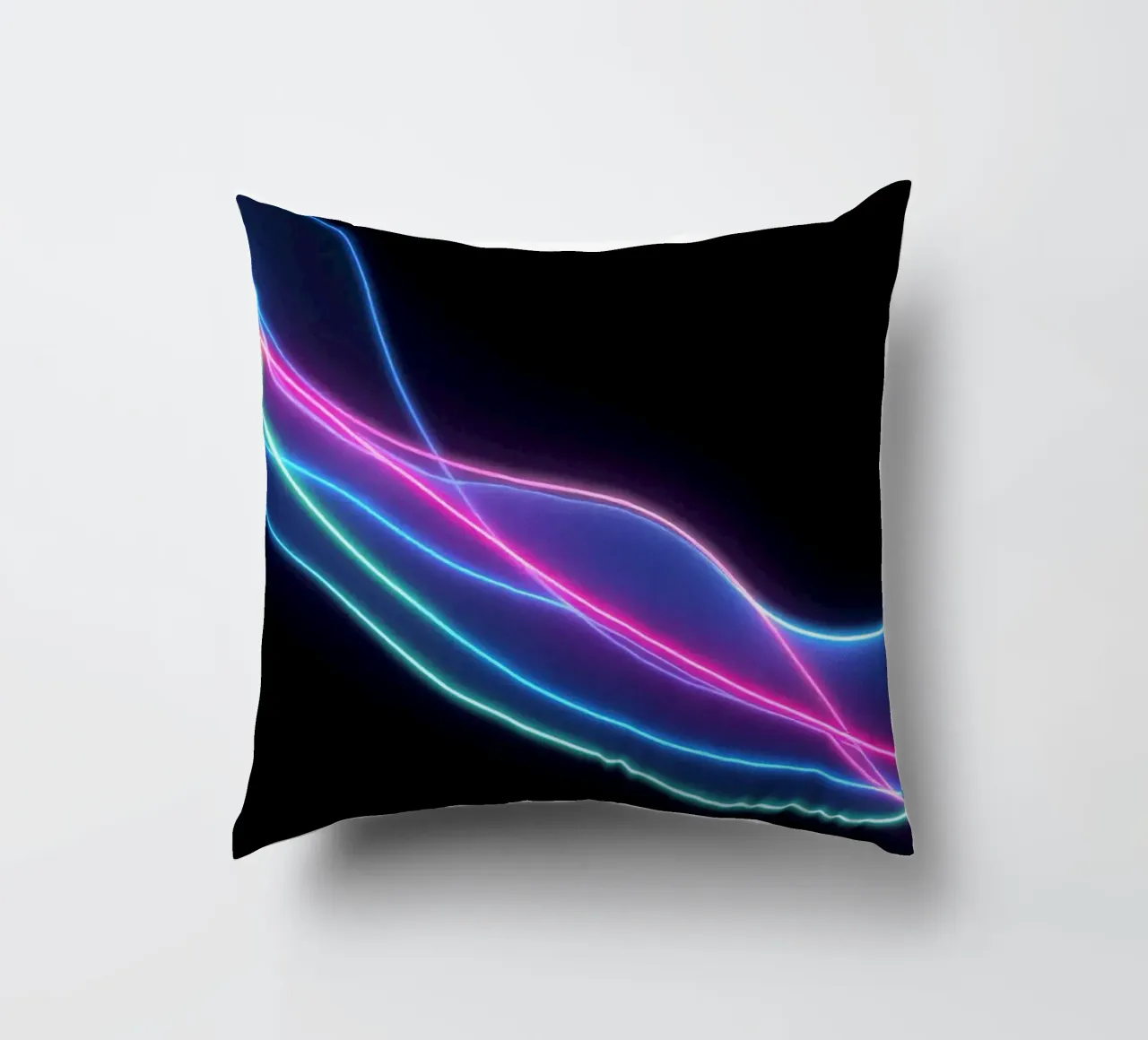 fondo abstracto con líneas coloridas que fluyen, las olas cojín de DesignDoodle