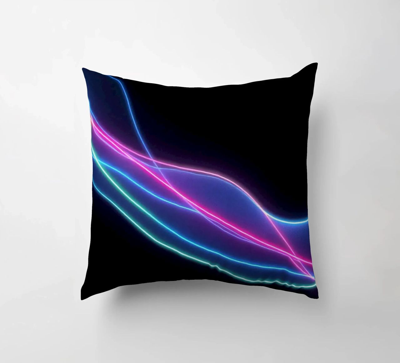 Sfondo astratto con linee colorate e fluide, onde cuscino da DesignDoodle