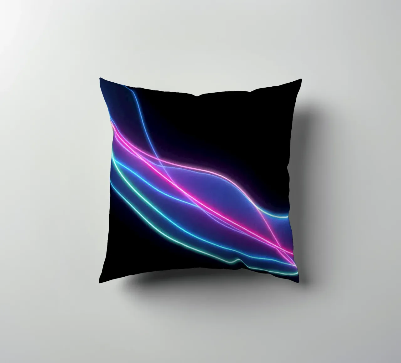 Sfondo astratto con linee colorate e fluide, onde cuscino da DesignDoodle
