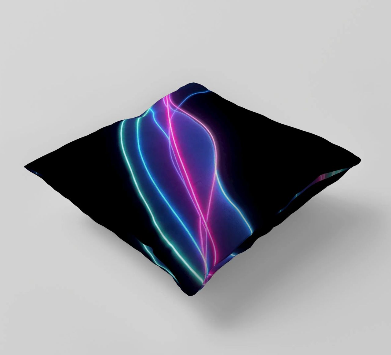 Sfondo astratto con linee colorate e fluide, onde cuscino da DesignDoodle