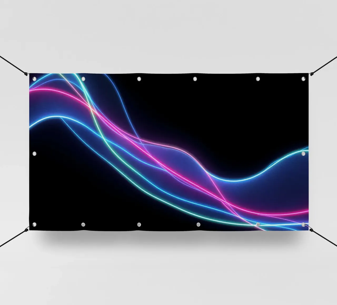 Sfondo astratto con linee colorate e fluide, onde telo in pvc da DesignDoodle