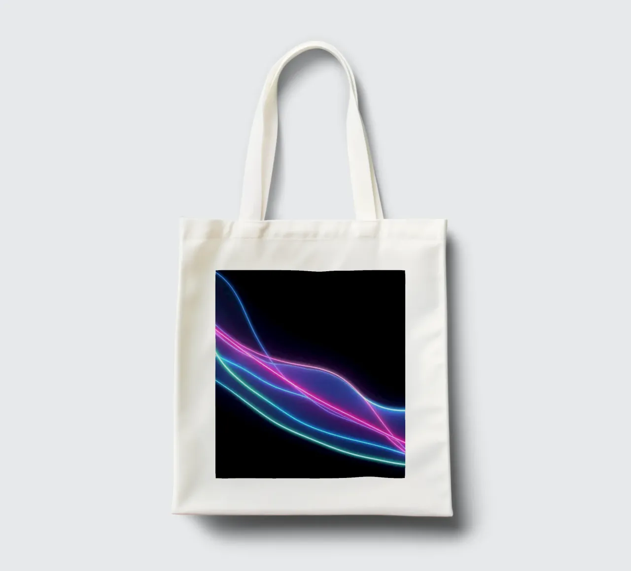 Sfondo astratto con linee colorate e fluide, onde borsa in juta da DesignDoodle