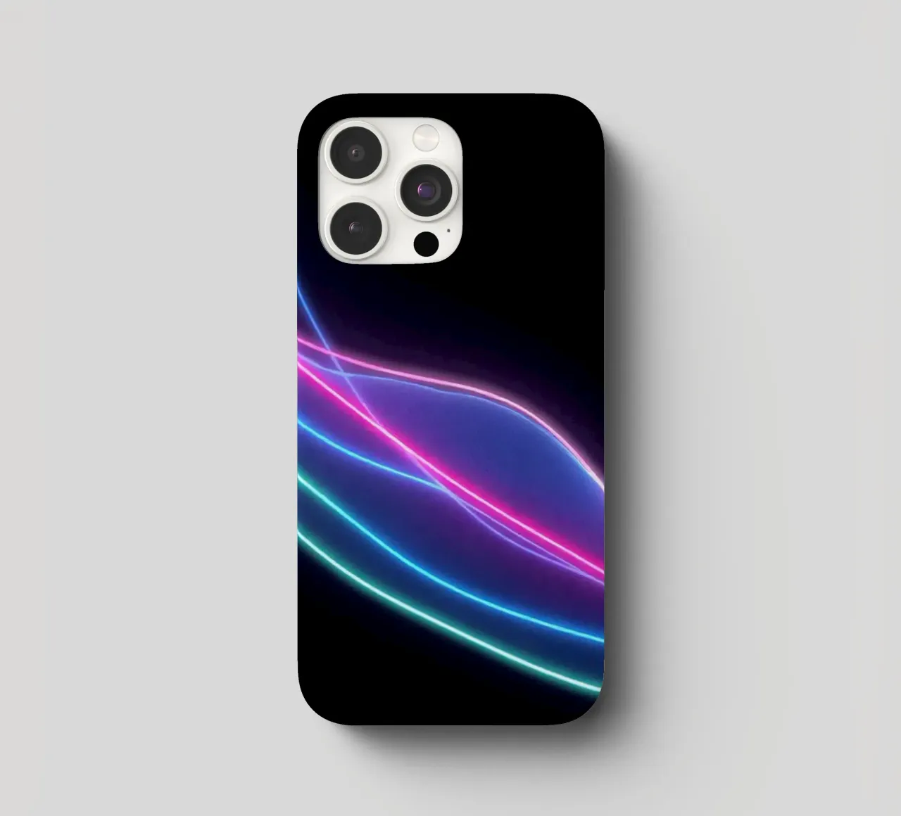 abstract background featuring colorful flowing lines, waves iphone case by DesignDoodle