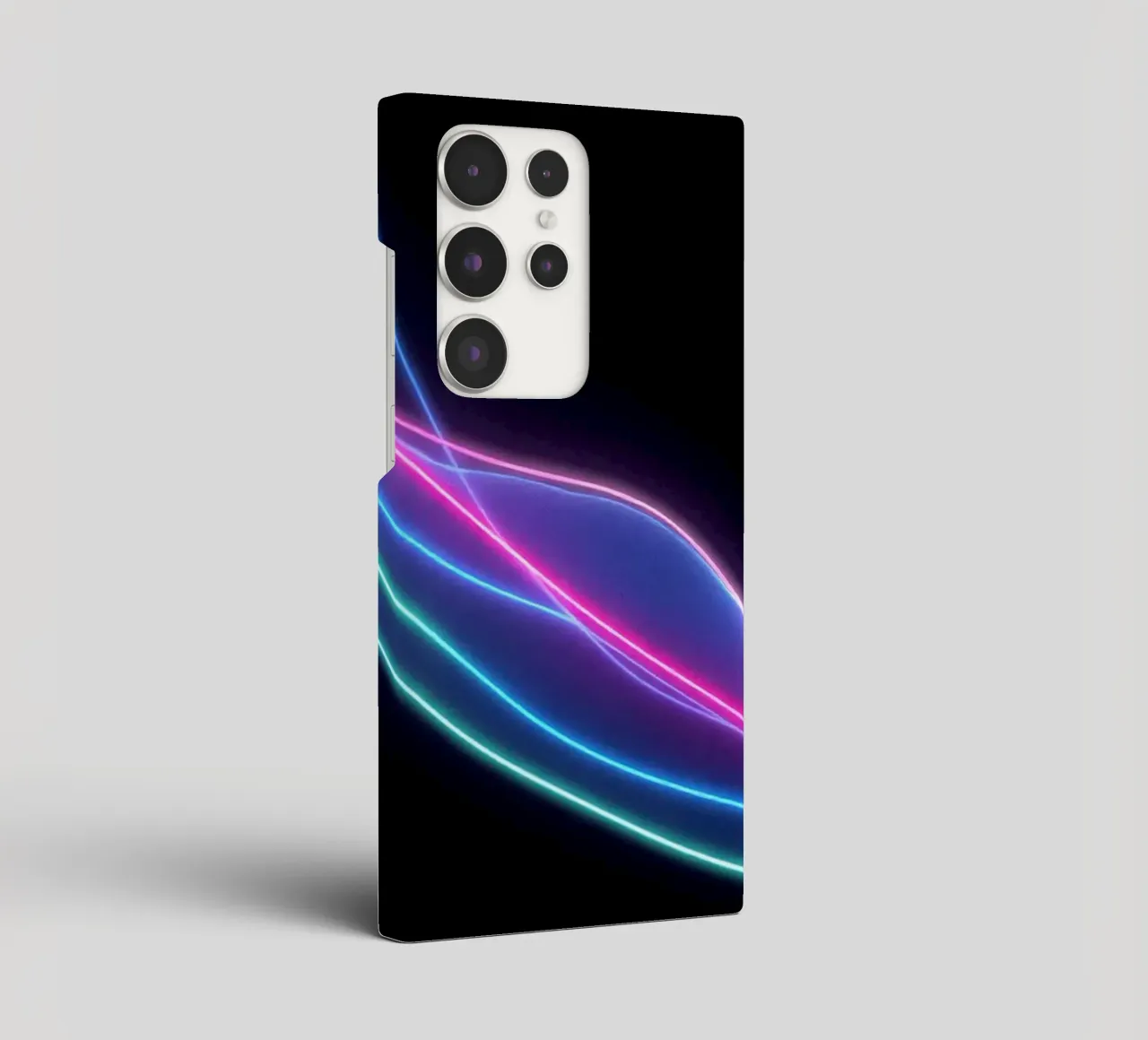 abstract background featuring colorful flowing lines, waves samsung phone case by DesignDoodle