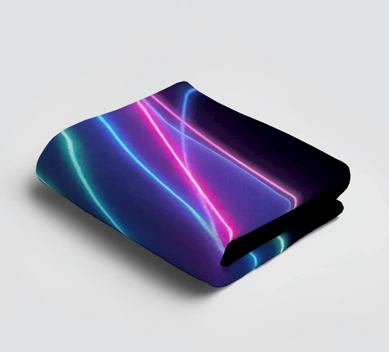 abstract background featuring colorful flowing lines, waves towel by DesignDoodle
