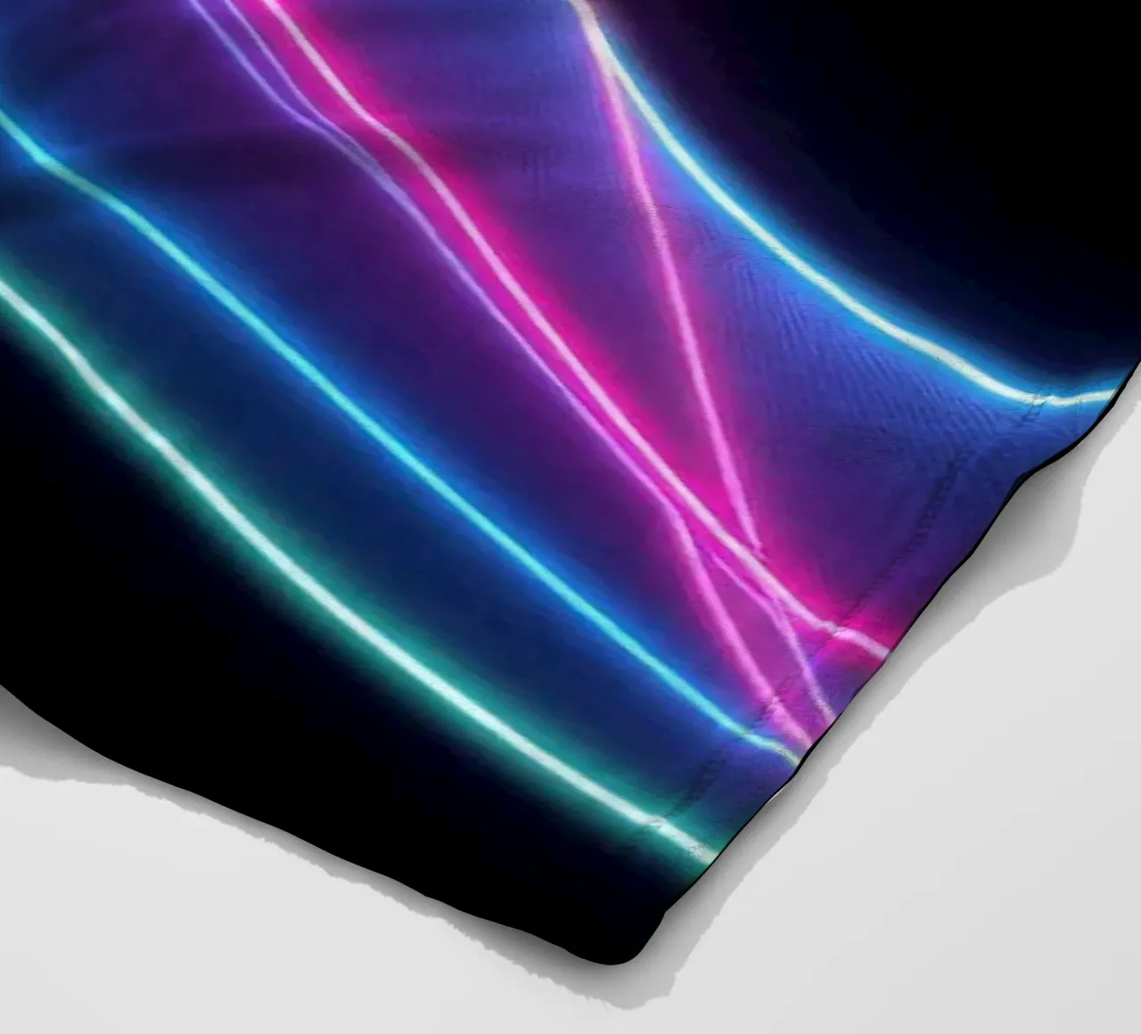 abstract background featuring colorful flowing lines, waves fleece blanket by DesignDoodle