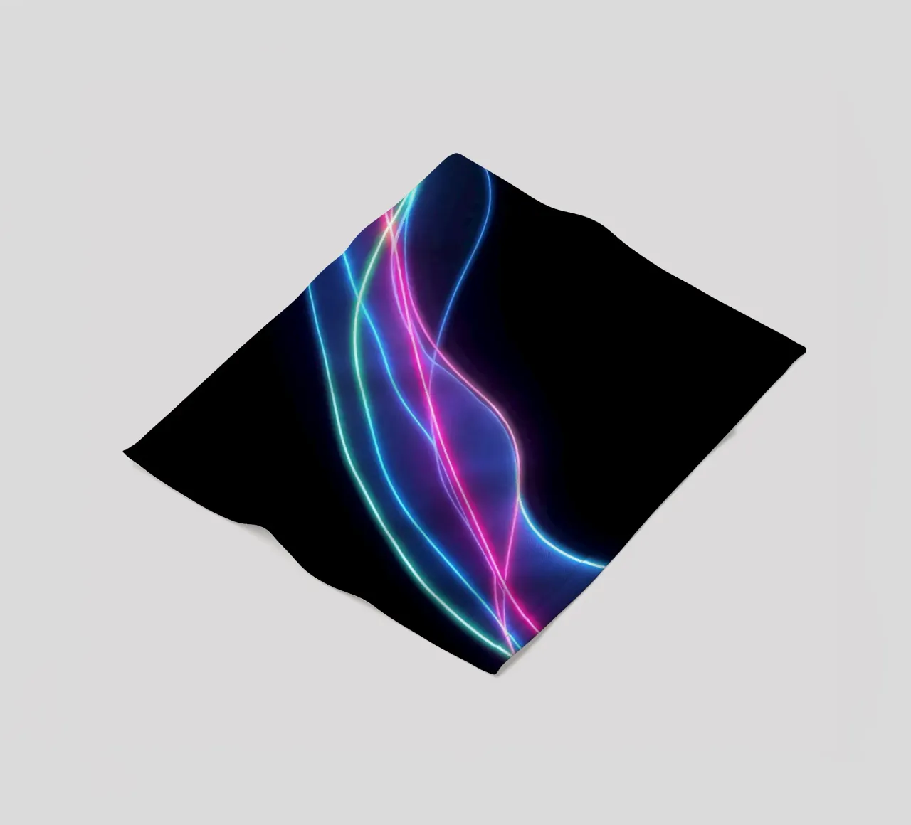 abstract background featuring colorful flowing lines, waves fleece blanket by DesignDoodle