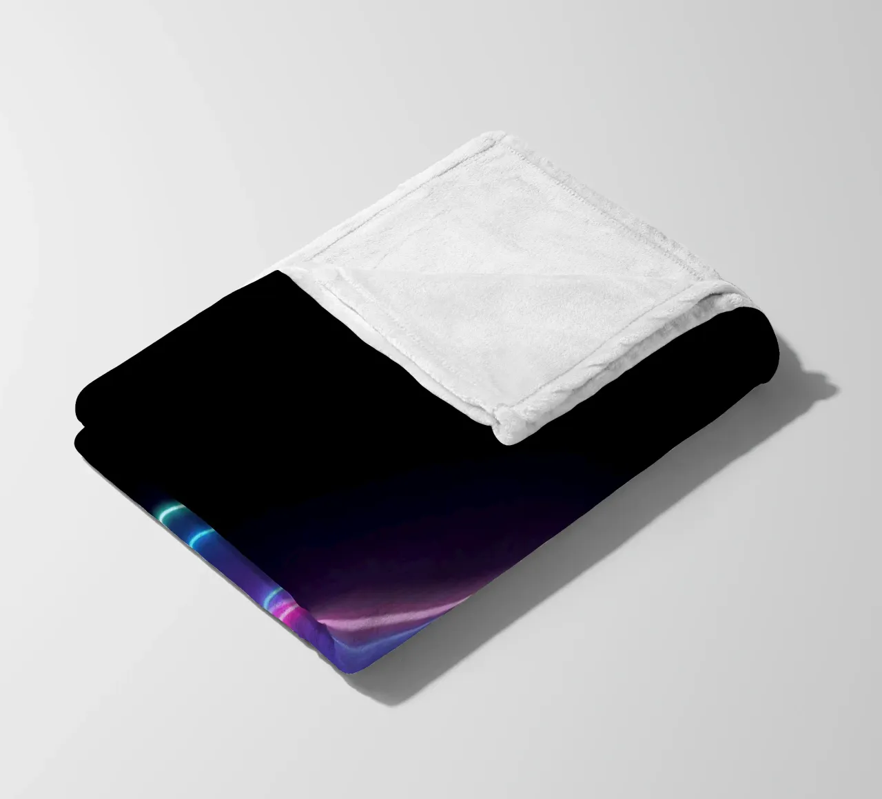 abstract background featuring colorful flowing lines, waves fleece blanket by DesignDoodle