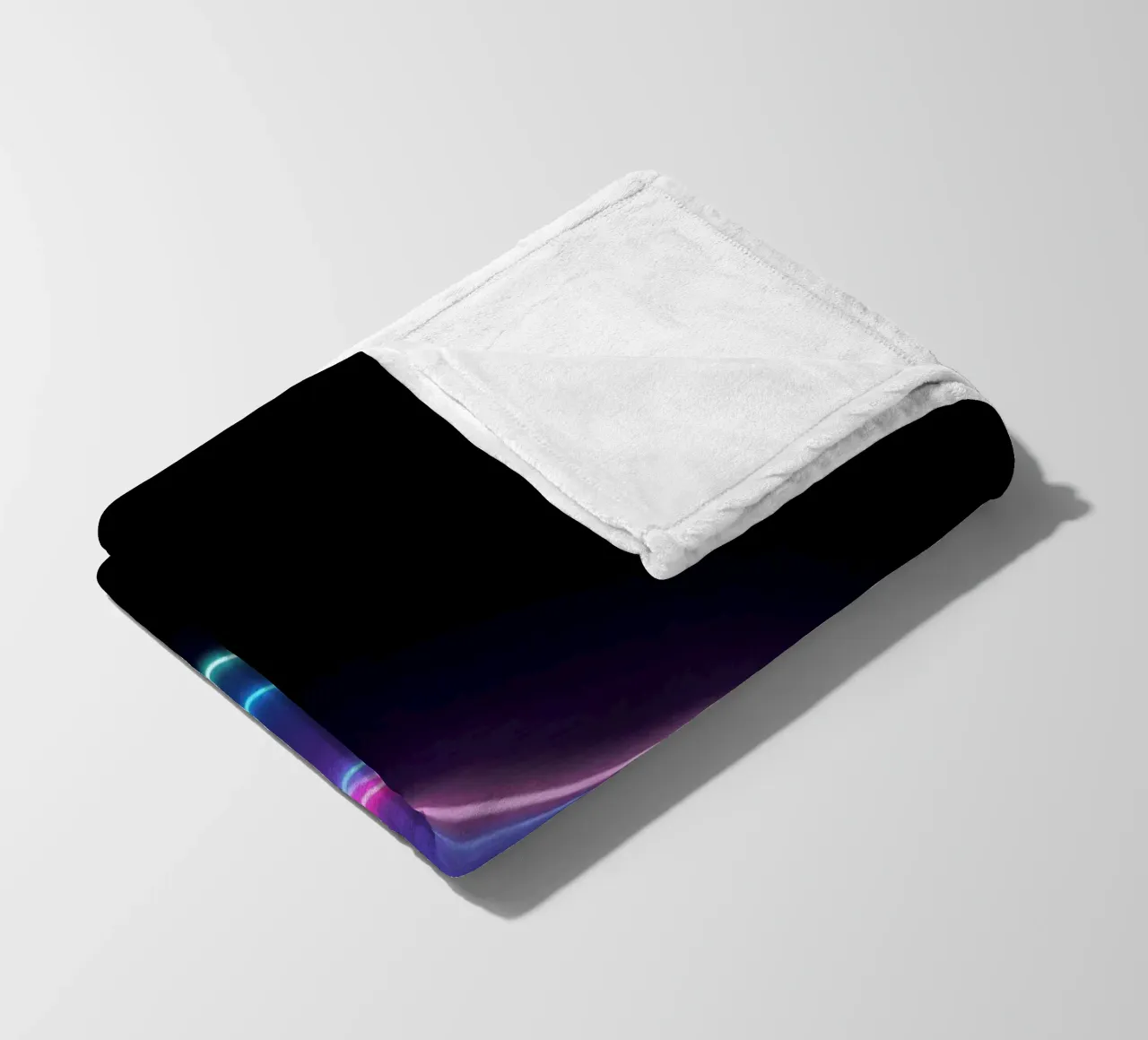 abstract background featuring colorful flowing lines, waves fleece blanket by DesignDoodle