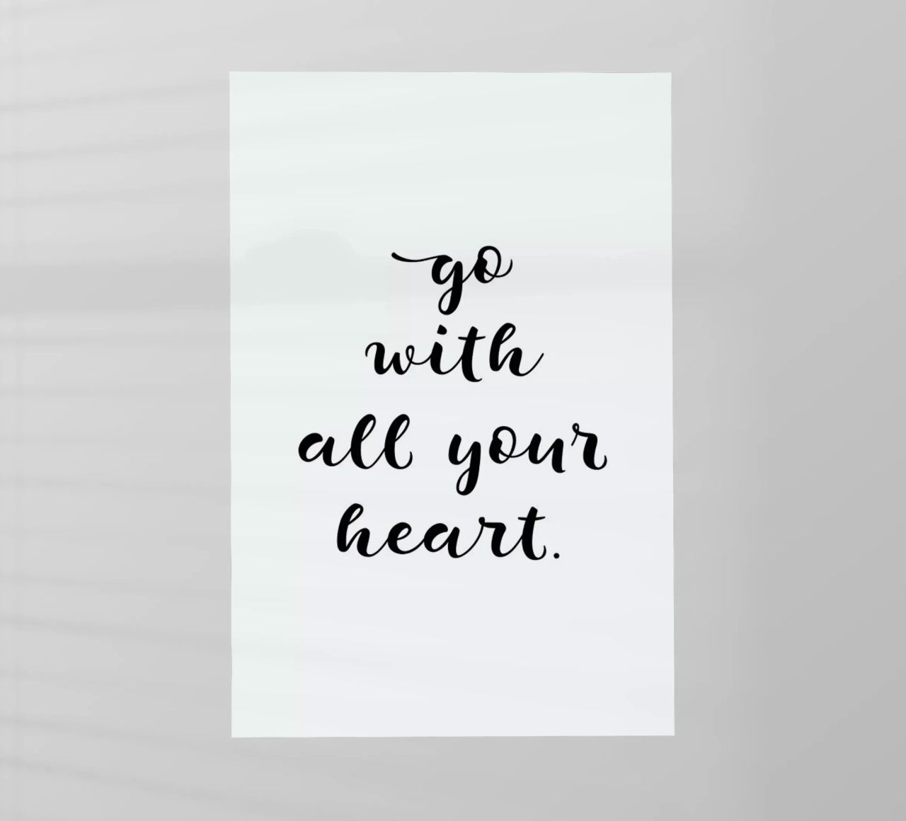 All Your Heart pellicola backlit da typed