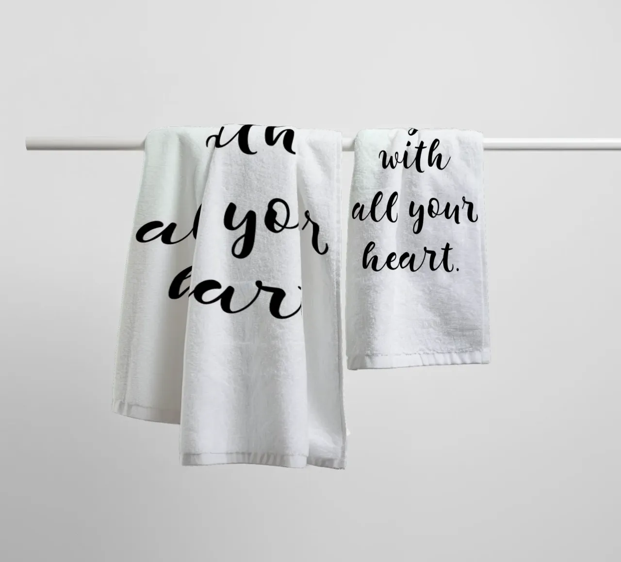 All Your Heart asciugamano da bagno da typed