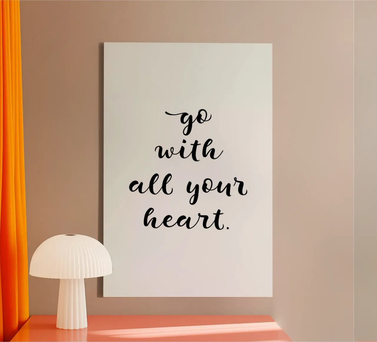 All Your Heart tela con Cornice a cassetta da typed