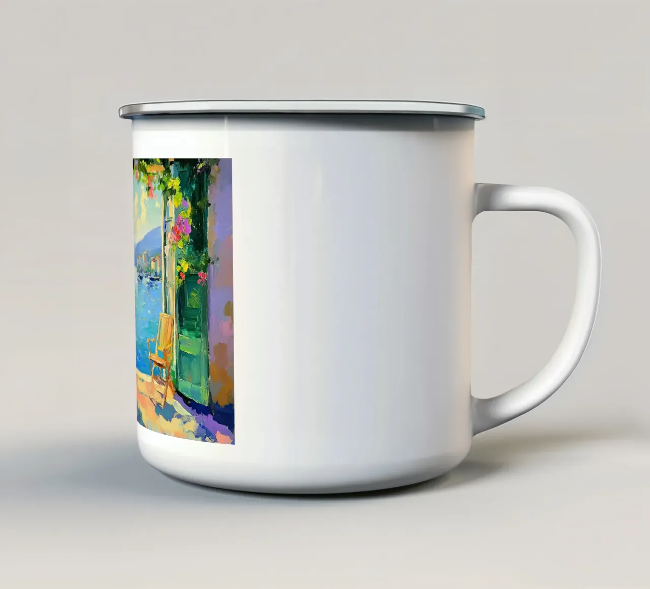 Henri Matisse ispira la "Danza dei colori". tazza in smalto da Nikis Art Studio