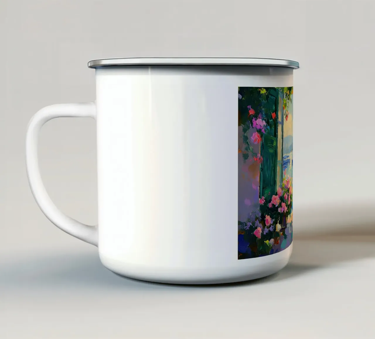Henri Matisse ispira la "Danza dei colori". tazza in smalto da Nikis Art Studio