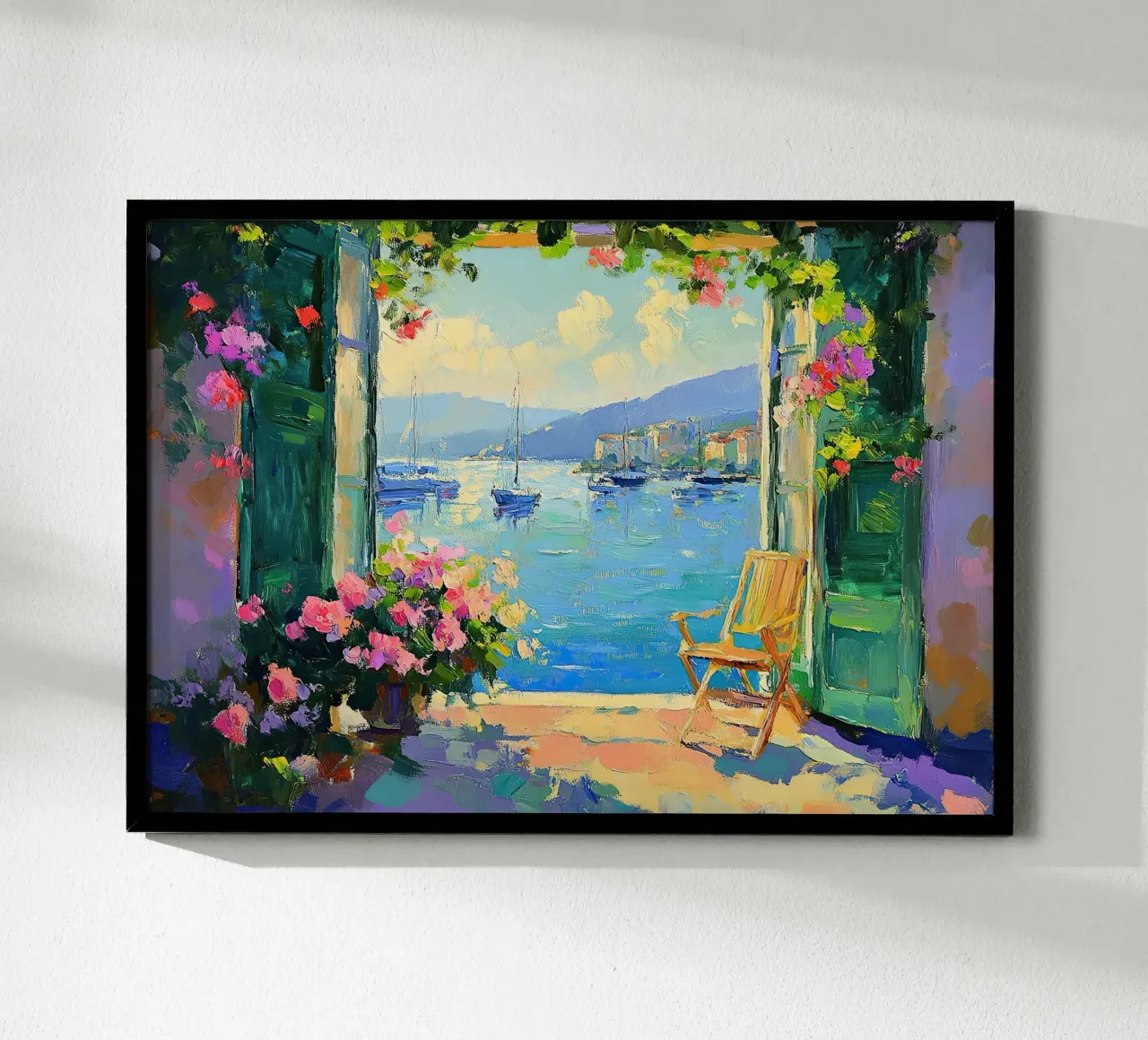 Henri Matisse ispira la "Danza dei colori". poster con telaio in legno da Nikis Art Studio