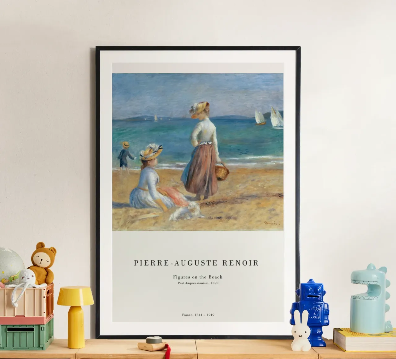 Renoir - Figure sulla spiaggia 1890 poster da Old Masters