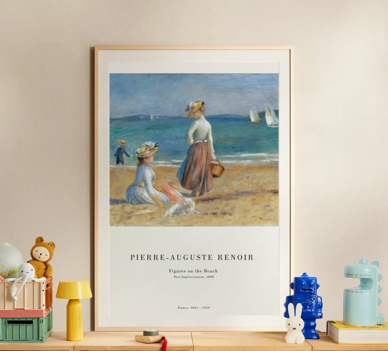 Renoir - Figure sulla spiaggia 1890 poster da Old Masters