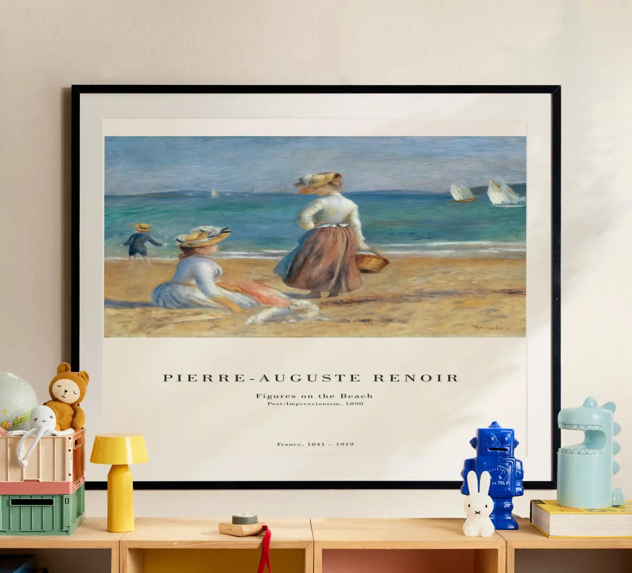Renoir - Figure sulla spiaggia 1890 poster da Old Masters