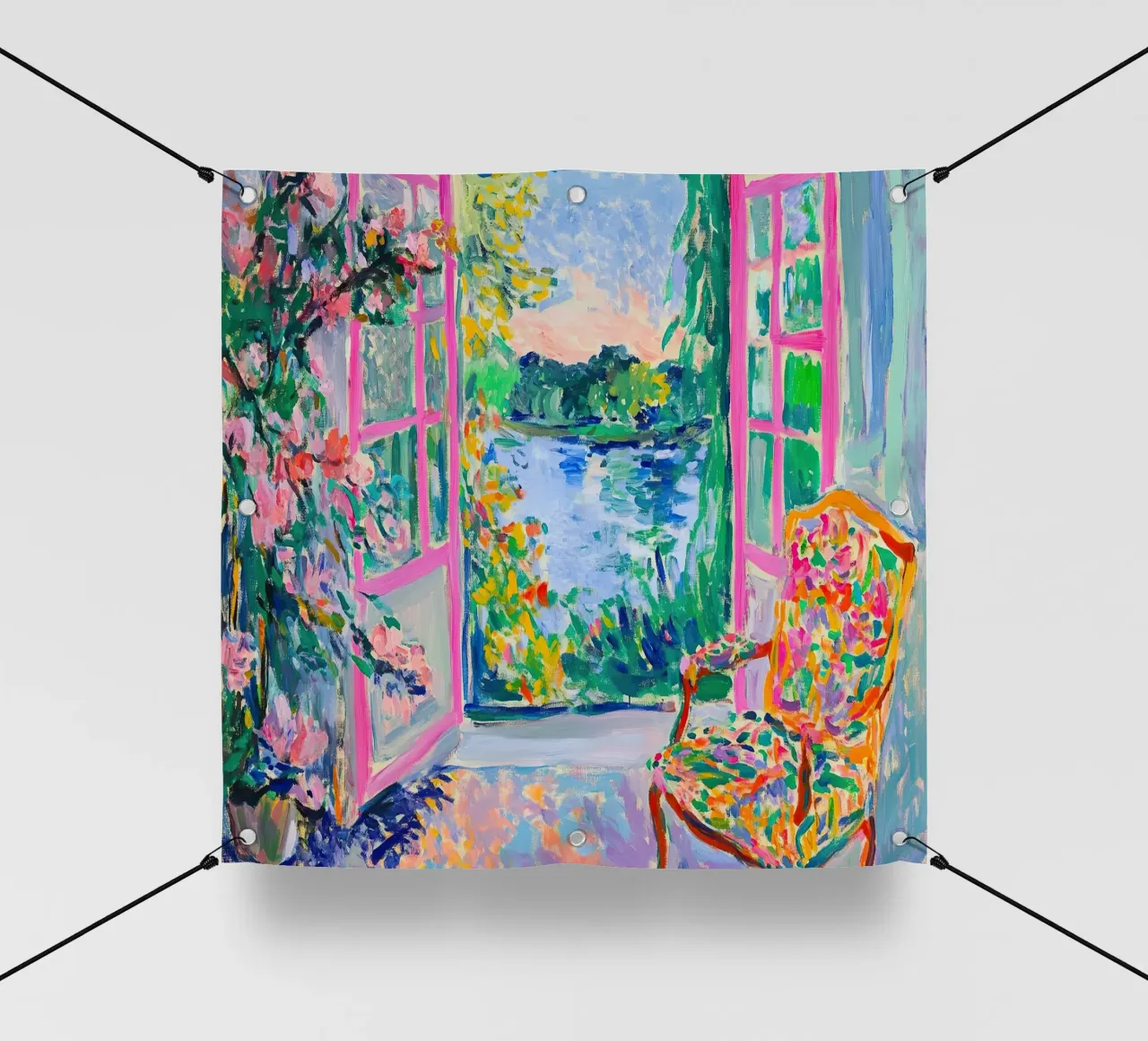 Henri Matisse ispira "Nel giardino del fauvismo". telo in pvc da ArtByNiki