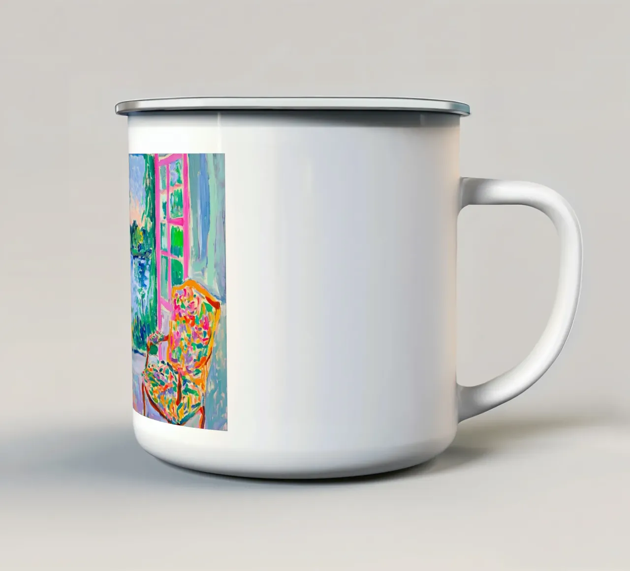 Henri Matisse inspires "In the Garden of Fauvism" enamel mug by ArtByNiki