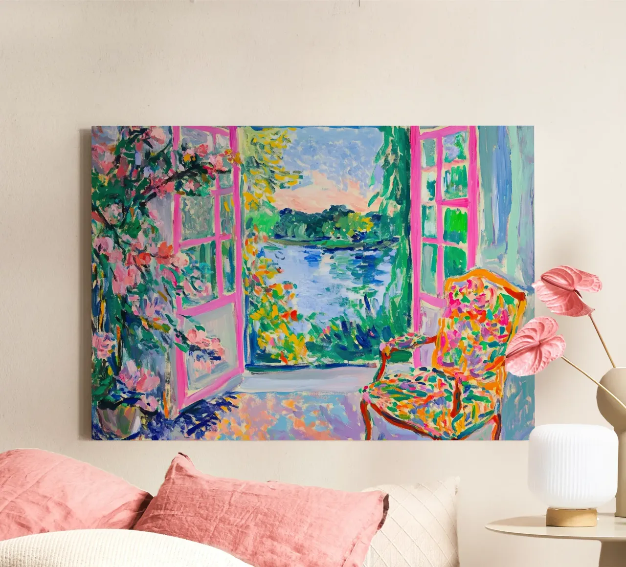 Henri Matisse inspires "In the Garden of Fauvism" canvas by ArtByNiki