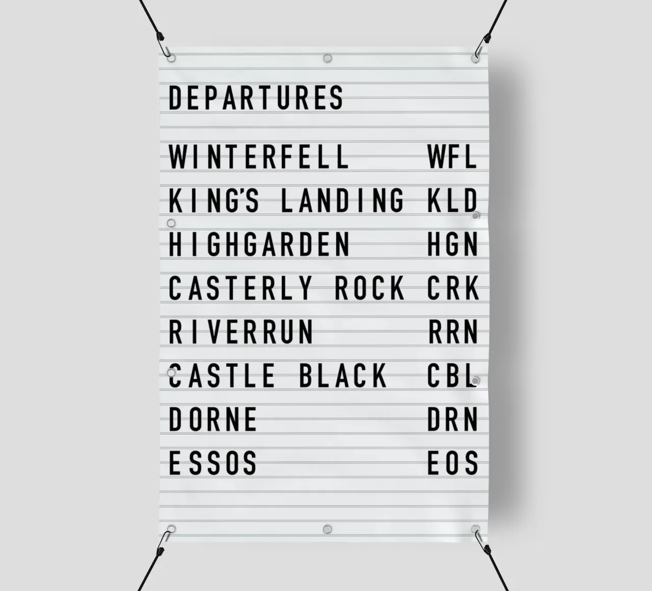 Game of Thrones Destinations telo in pvc da daylight design studio