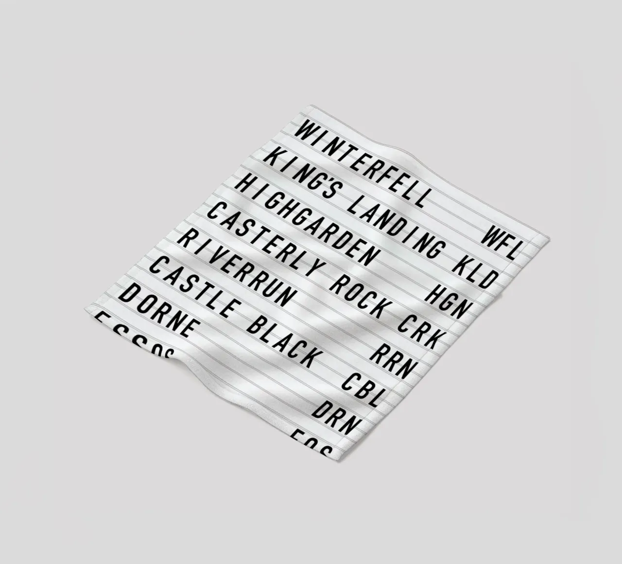 Game of Thrones Destinations coperta in pile da daylight design studio