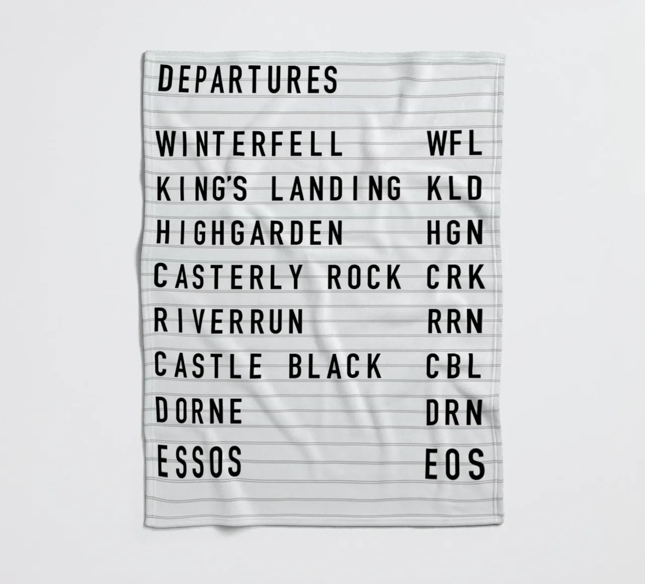 Game of Thrones Destinations coperta in pile da daylight design studio