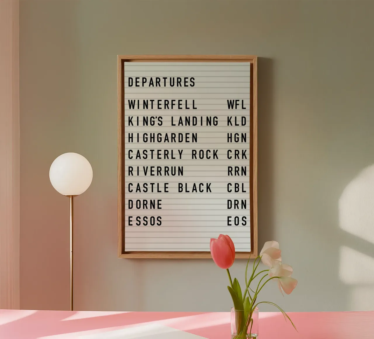Game of Thrones Destinations tela con Cornice a cassetta da daylight design studio