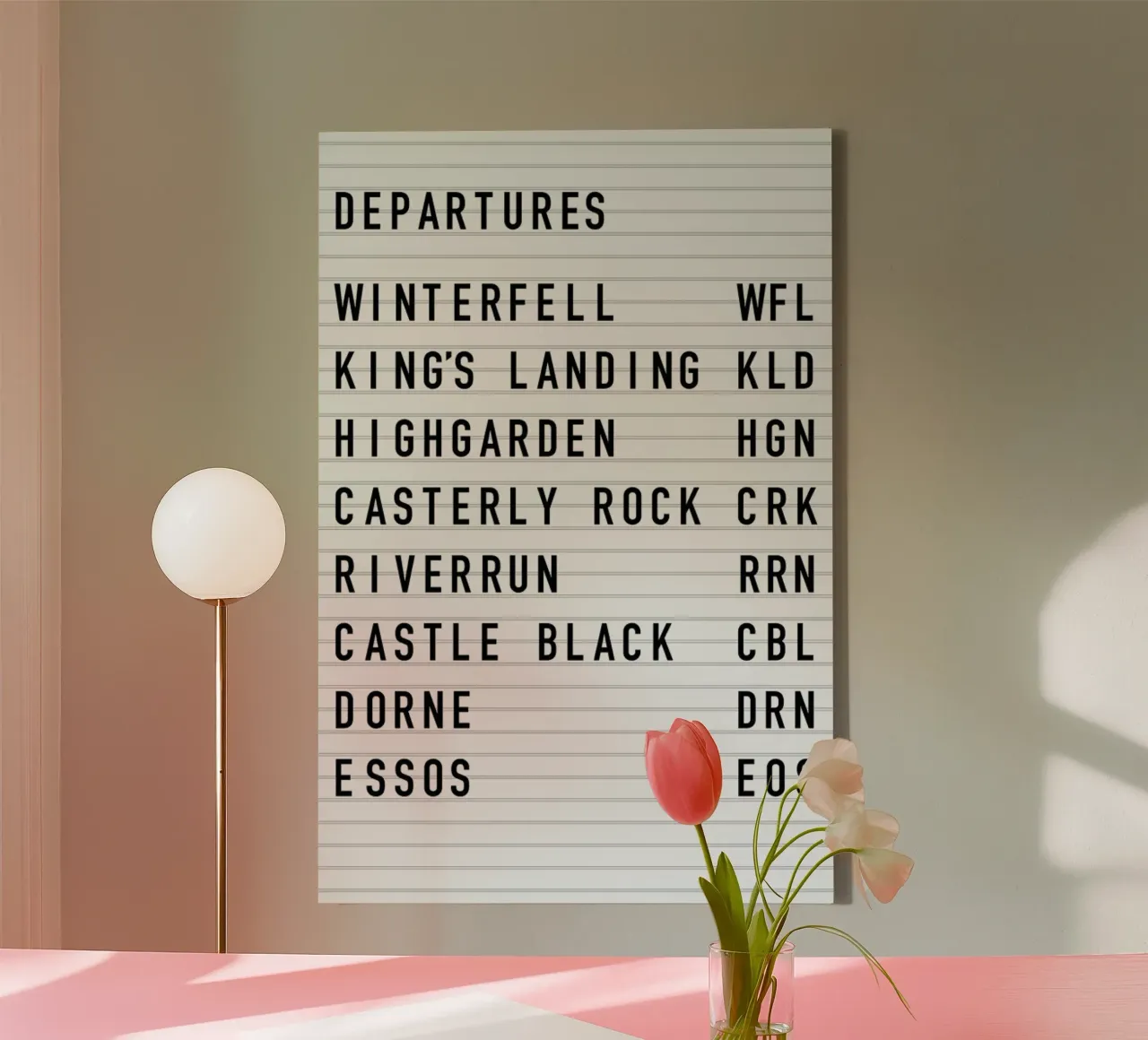 Game of Thrones Destinations tela con Cornice a cassetta da daylight design studio