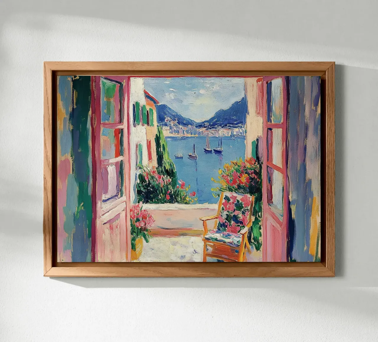 Henri Matisse ispira "La conversazione in riva al mare". alluminio dibond da Nikis Art Studio