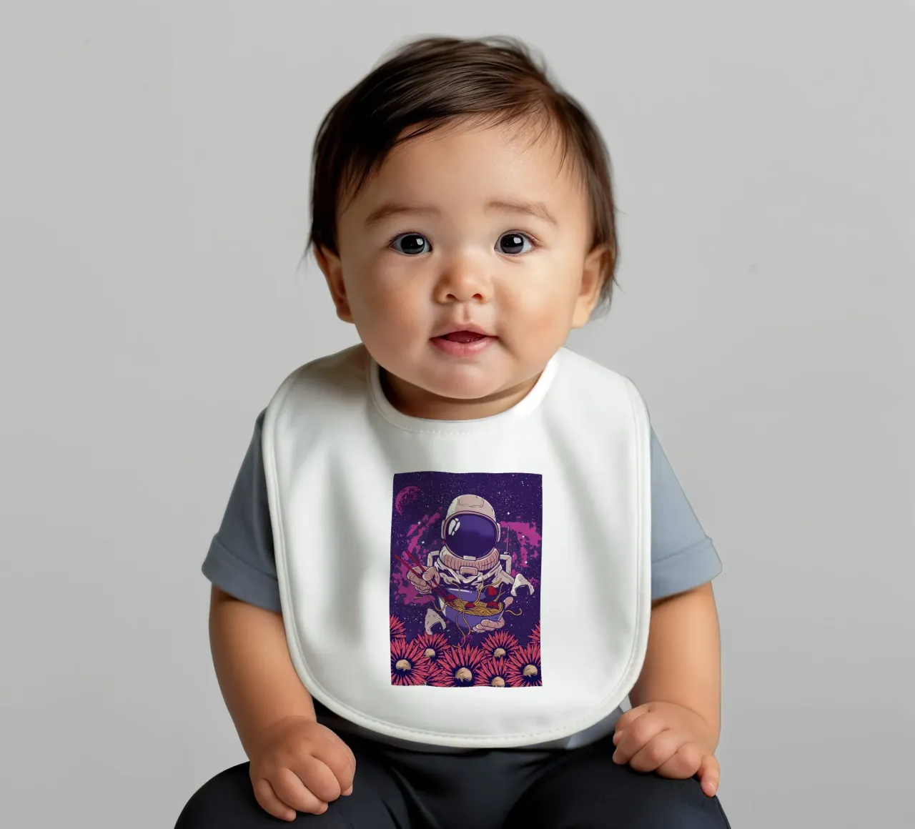 Astronauta Vaporwave Ramen bavaglino da diedrich
