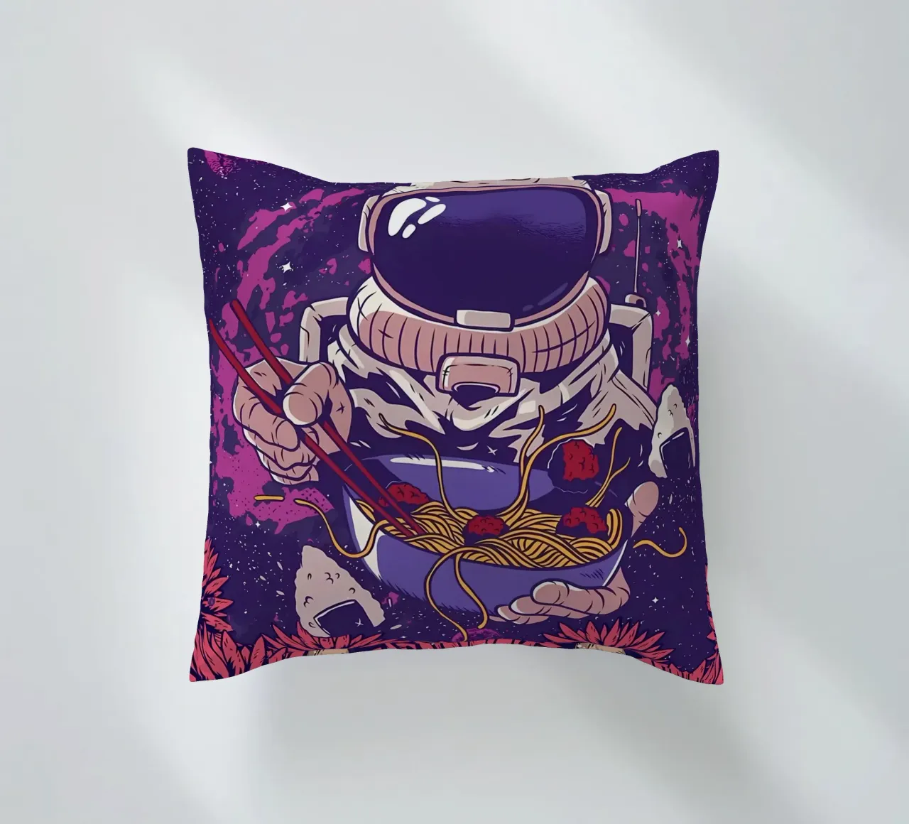 Astronauta Vaporwave Ramen cuscino da diedrich