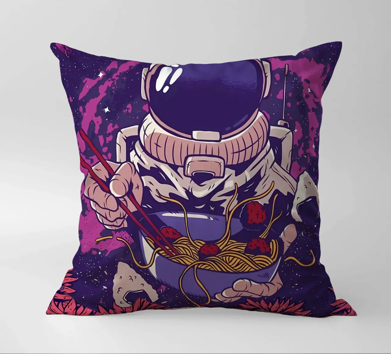 Astronauta Vaporwave Ramen cuscino da diedrich