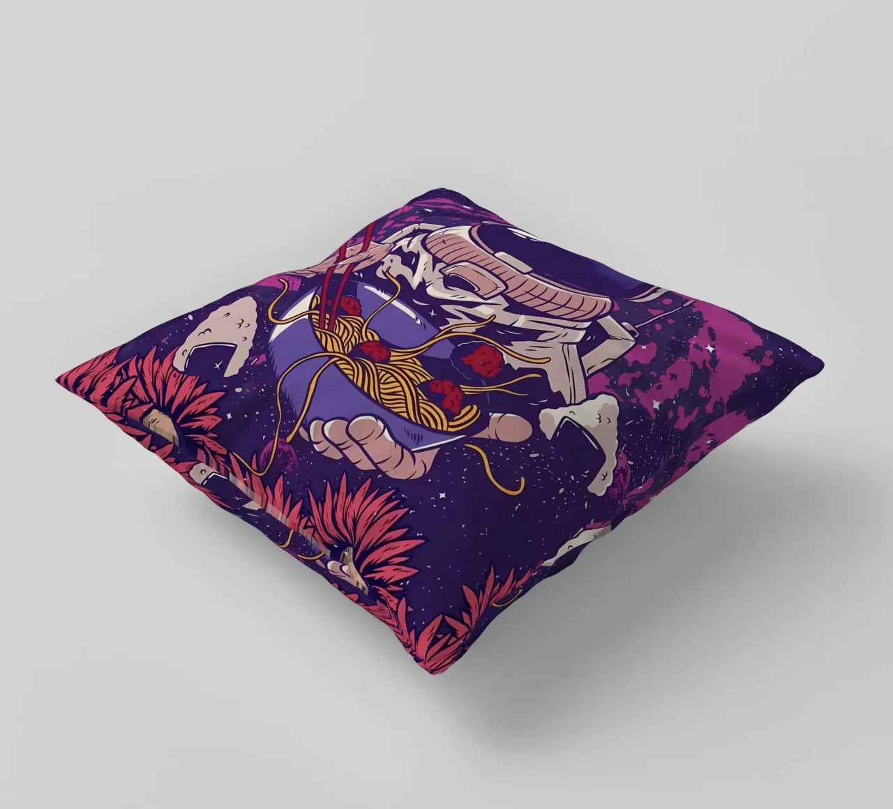 Astronauta Vaporwave Ramen cuscino da diedrich