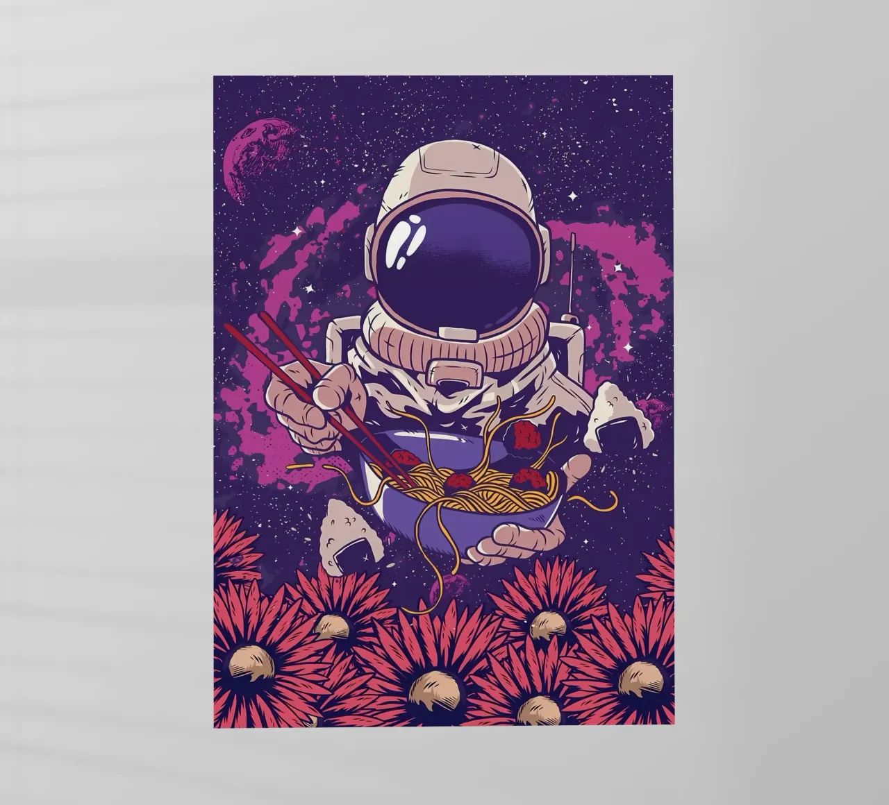 Astronauta Vaporwave Ramen pellicola backlit da diedrich