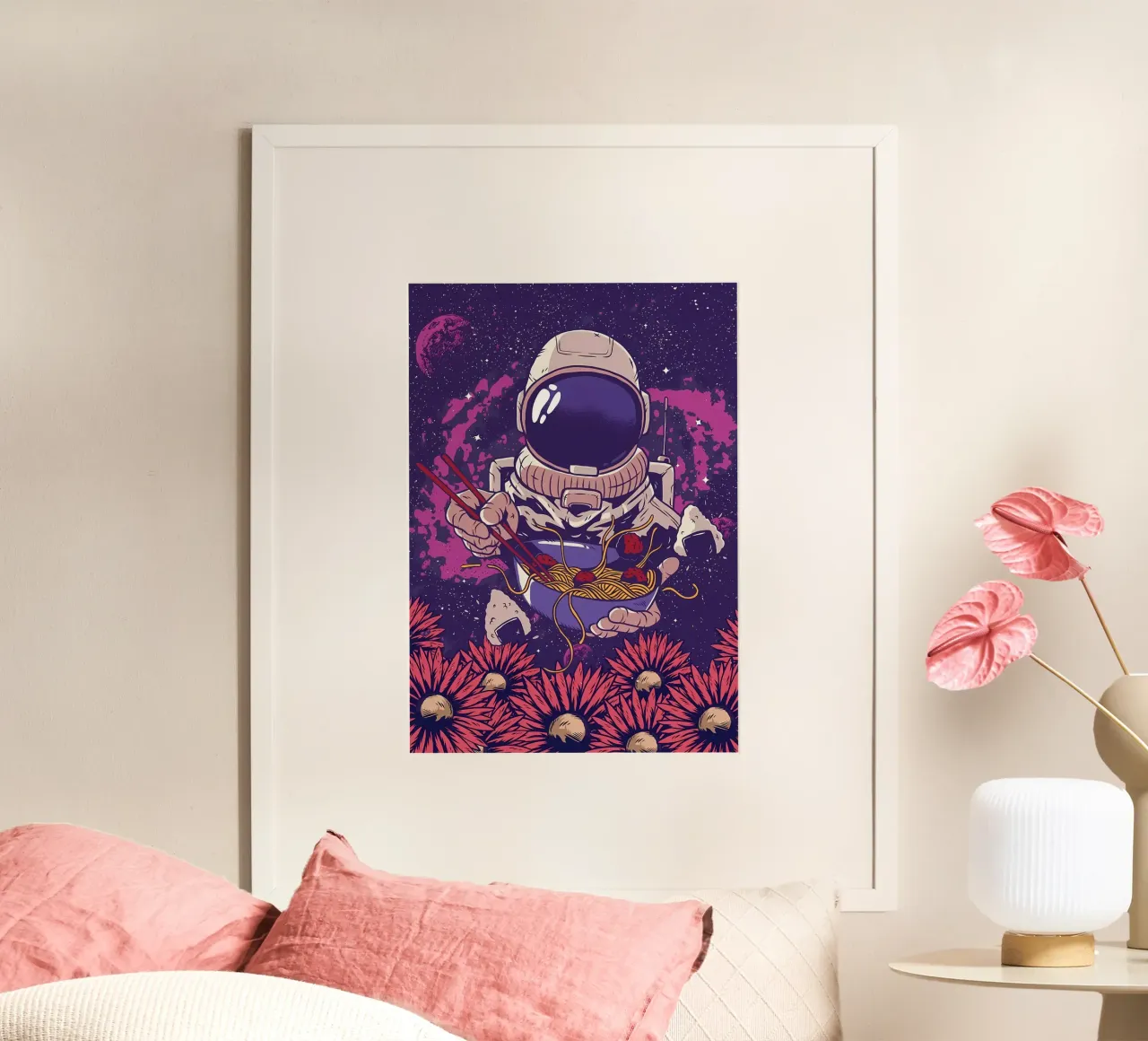 Astronauta Vaporwave Ramen carta hahnemühle da diedrich