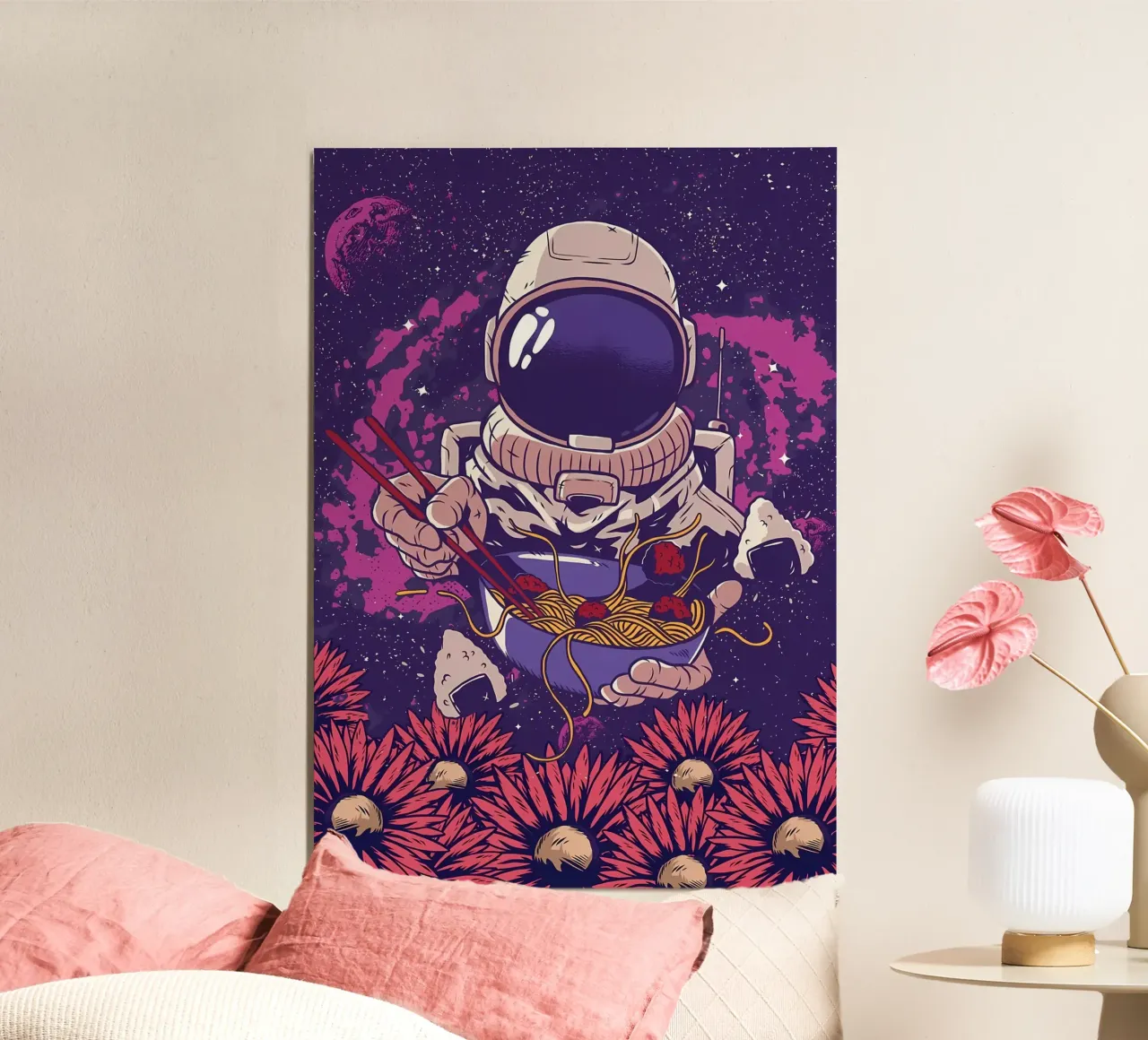 Astronauta Vaporwave Ramen carta hahnemühle da diedrich