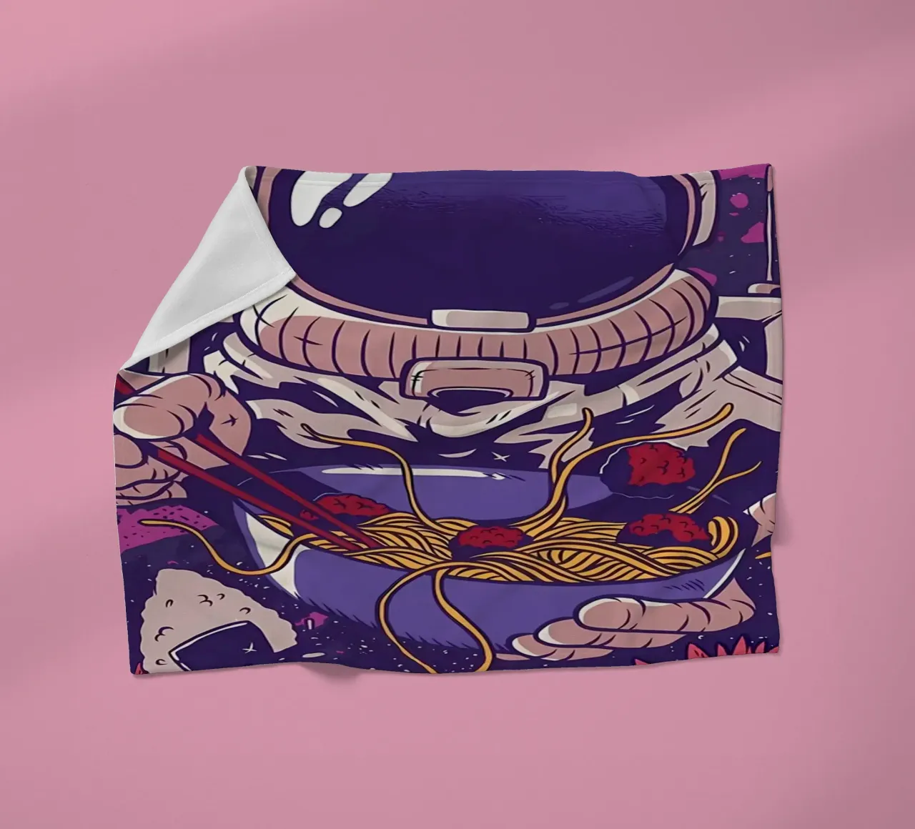 Astronauta Vaporwave Ramen coperta in pile da diedrich