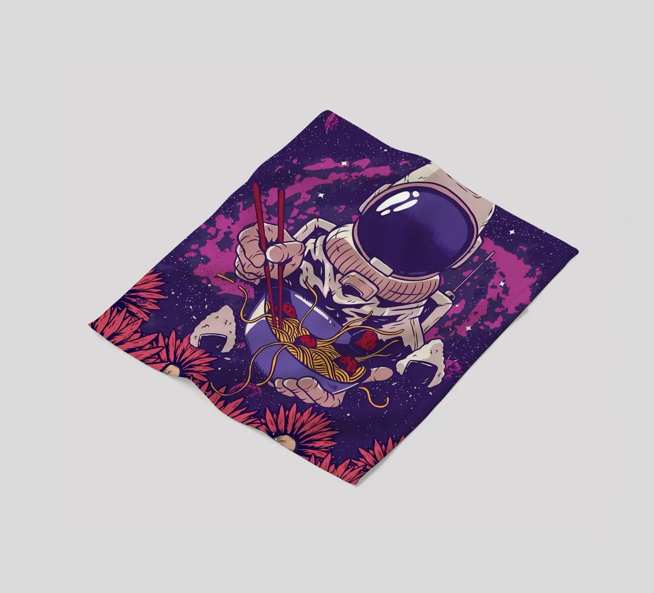 Astronauta Vaporwave Ramen coperta in pile da diedrich