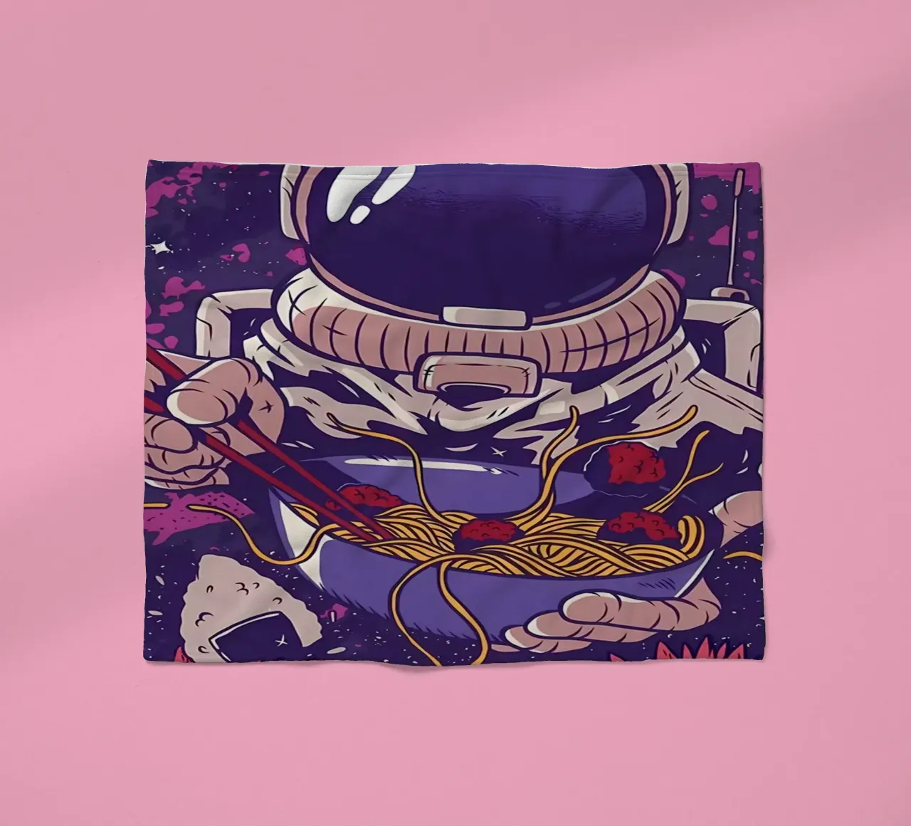 Astronauta Vaporwave Ramen coperta in pile da diedrich