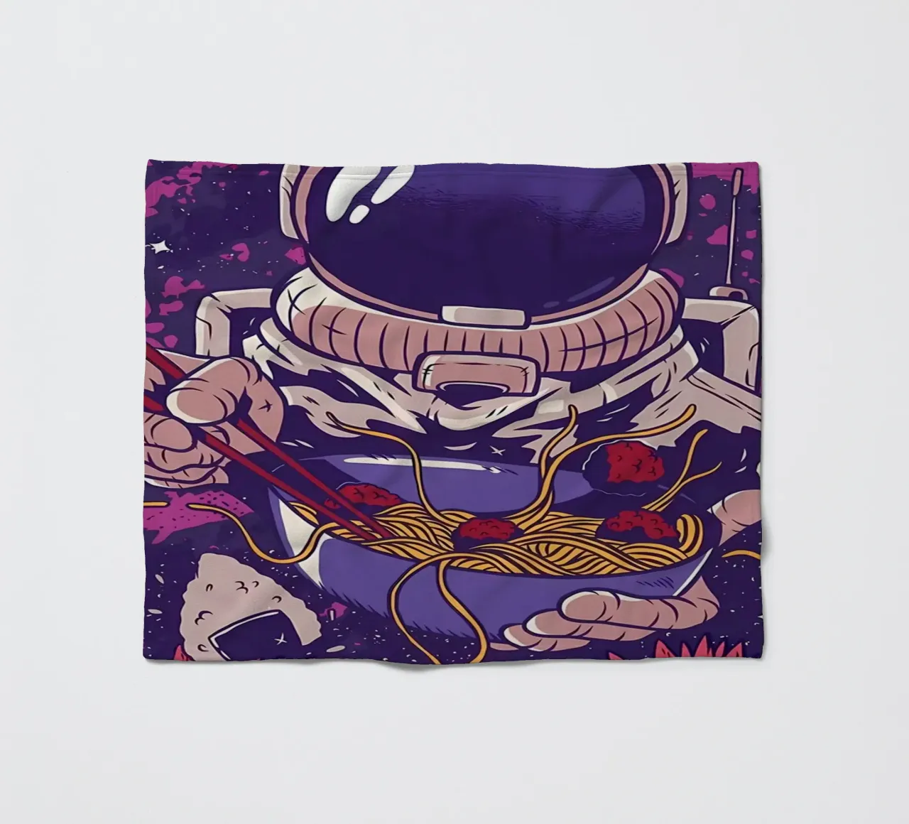 Astronauta Vaporwave Ramen coperta in pile da diedrich