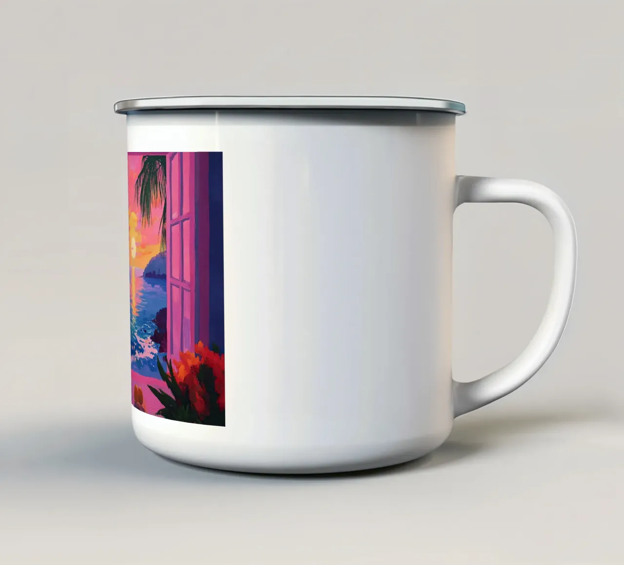 Henri Matisse inspire le "repos après la lecture mug en émail de Nikis Art Studio